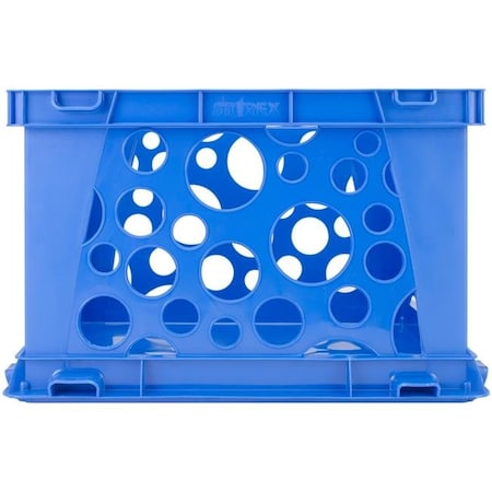 Storex Storex Industries 6145U03C-61455 Classroom File Crate with Handles; Blue 6145U03C-61455